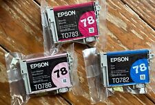 Genuine Epson 78 3 Pack Combo Ink Cartridge Set  - Sealed Cyan Magenta picture