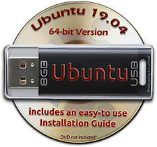 Ubuntu Linux 19.04 Bootable 8GB USB Flash Drive - Official 64-Bit Version picture