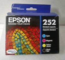 Epson 252 Standard Capacity 4Pk Black Color Ink Cartridges For WF-3620 WF-7720 picture