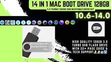 Mac OS X 14 in 1 Bootable USB Flash Drive 3.0 128GB With Printed Guide picture