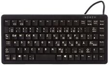 CHERRY USB/PS2 Wired Mini Compact Keyboard - Black (German Layout) German layout picture