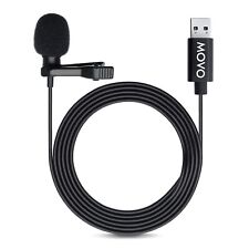Movo M1 USB Lavalier Lapel Clip-on Omnidirectional Computer Microphone for La... picture