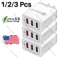 3 Ports QC 3.0 Fast Charger USB Wall Power Adapter Brick For iPhone iPad Android picture