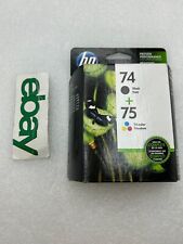 Genuine HP 74 Black & HP 75 Tri-Color Ink Cartridge Combo Pack  picture