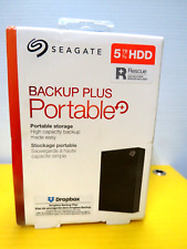 $145 NEW SEAGATE Portable Backup Plus 5TB Hard Drive Black STHP5000400 ps5 picture