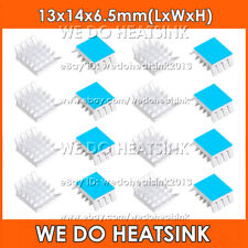 13x14x6.5mm Silver Slotted Anodized Aluminum Heatsink Cooler With Adhesive Tapes picture
