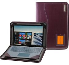 Broonel Contour Series Burgundy Leather Heavy Duty Zipped Case Laptop 14