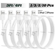 USB Cable For Apple iPhone 14 13 12 Pro Max XR XS 5 6 8 7 Charger Cord Bulk Lot picture