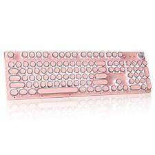 CHICHEN Retro Steampunk Typewriter-Style Gaming Keyboard, Blue Switches,Pure   picture