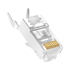 CAT7 Crystal Head Dovetail Clip Plug RJ45 Connector Network Cable Adapter picture