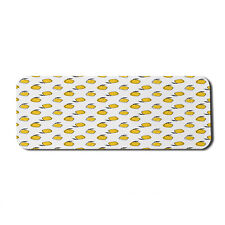 Ambesonne Yellow and White Rectangle Non-Slip Mousepad, 31