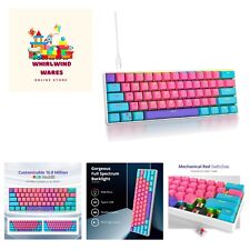 60% Mechanical Keyboard, 61 Keys Gaming Keyboard, RGB Backlit, Ultra-Compact ... picture