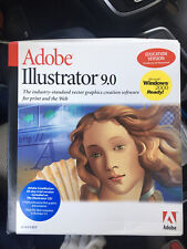 Adobe Illustrator 9.0 UPGRADE For Windows - FACTORY SEALED CD box is open serial picture