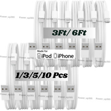 For iPhone 14/13/12/11/8/7/6/SE Bulk Lot 3FT 6FT USB Charger Cable Charging Cord picture