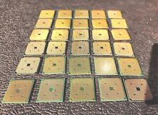 Mixed Lot Of 30 AMD Cpu High Yield Pinned GOLD Processing Chips Scrap picture