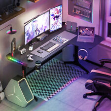 Oversized LED Gaming Desk L Shaped Ergonomic Gamer Workstation L＆R Side Corner picture