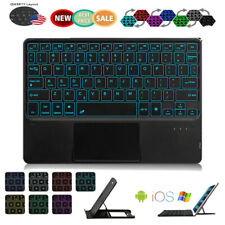 Backlit Bluetooth Keyboard with Touchpad Mouse for Android IOS Tablet iPad picture