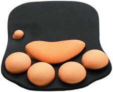 Cat Paw Mouse Pad with Wrist Support, Soft Silicone, Non-Slip, Black.  picture
