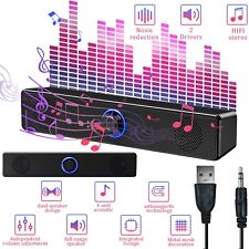 Wired Bluetooth Computer Speakers Stereo Soundbar Bass 3.5mm Jack for Laptop PC picture