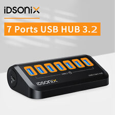 USB Hub Adapter Splitter w/ 7 USB A Ports USB 3.2 Gen 2 10Gbps Mac Windows Linux picture