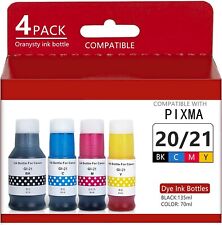 Mega Tank Printer, Black, Cyan Magenta & Yellow GI21 Ink Refill Bottle for canon picture