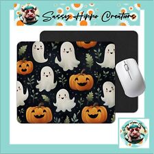 Mouse Pad Ghosts Jack O Lanterns Pumpkins Halloween Anti Slip Back Easy Clean picture