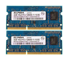 8GB 2x 4GB RAM Elpida Chips 1Rx8 PC3 12800 Laptop Memory RAM SODIMM 1600Mhz -N - picture
