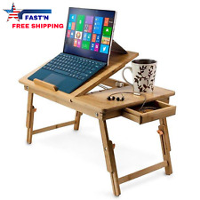 Nature Bamboo Folding Laptop Computer Notebook Table Bed Desk Tray Stand picture