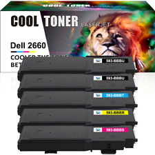 5 Pack Black Color Toner Set Compatible for Dell C2660dn C2665dnf HY Cartridges picture