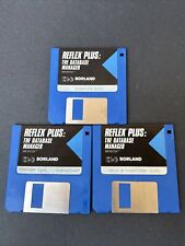 REFLEX PLUS THE DATABASE MANAGER Apple Macintosh Software 3-Disk Set BORLAND picture