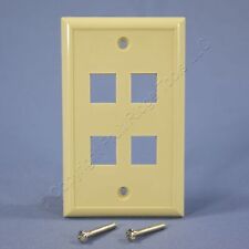 Eagle Ivory 1G Flush Mount Modular 4-Port Thermoplastic Wallplate Cover 5540V picture