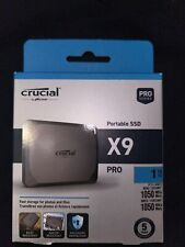 Crucial - X9 Pro 1TB External USB-C SSD - Space Gray New Sealed picture