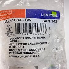 Leviton CAT 41084-BW SAN 142 QuickPort Snap-In Blank Module - Qt 10 picture