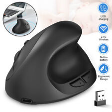 Ergonomic Vertical Mouse 6Buttons USB Wireless 2.4GHz 2400DPI for Windows 7 8 10 picture