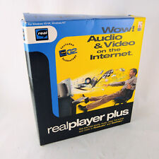 RealPlayer Plus G2 Big Box PC Software Application Real Player 1998 Complete Vtg picture