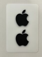 3x Set Black Apple Logo Sticker Decal - Genuine OEM - Includes 6 Large Stickers picture