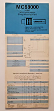 Motorola MC68000 16-Bit Microprocessor Programming Reference Folding Card picture