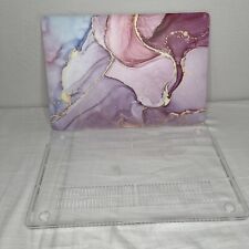 Mektron Pink Gold Marble Laptop Case For Macbook Pro 16 Hard Shell Cover Protect picture
