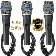 3X Professional Wired Dynamic Vocal Studio Microphone HandHeld Mic with XLR 3Pin picture