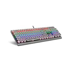 K600 Retro Mechanical Gaming Keyboard 104 Key, Rainbow LED Backlit Typewriter... picture