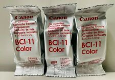 New Genuine Canon BCI-11 Color 3PK Ink Cartridges, BJC-50 Color Ptr, BAG picture