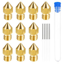 10Pcs 0.4mm 3D Printer Nozzles, with 5Pcs 0.4mm Cleaning Needles picture