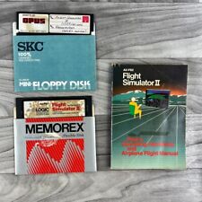 Sublogic 1983 A2-FS2 FLIGHT SIMULATOR II Handbook 1st Ed and Flexible Disk Set picture