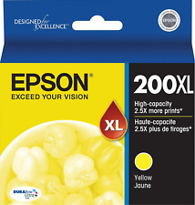 New Genuine Epson 200XL Yellow Ink Cartridge, WorkForce WF-2520, BAG picture