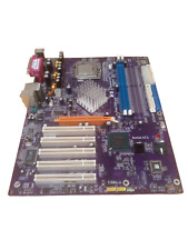 ECS 848P-A7 LGA775 Socket T Motherboard W/ SL8J8 CPU No I/O Shield Tested Works picture