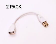 2 Pack  1Ft USB 2.0 A Male / A Female Extension Cable White Color picture