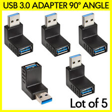 5PCS USB 3.0 90 Degree Adapter A Male to Female Right Angle Connector Converter picture