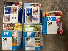 Genuine HP 58 Photo Ink Cartridges 5 Pack Sealed New OEM Fast Shipping picture