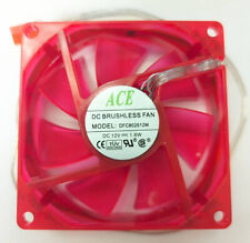 Ace 80mm x 25mm Computer Case UV Red 3-Pin Cooling Fan with 4 LEDs picture