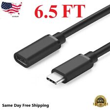 1/3/6 Feet Type C USB 3.1 Male to USB-C Female Extension Data Cable Cord Black picture